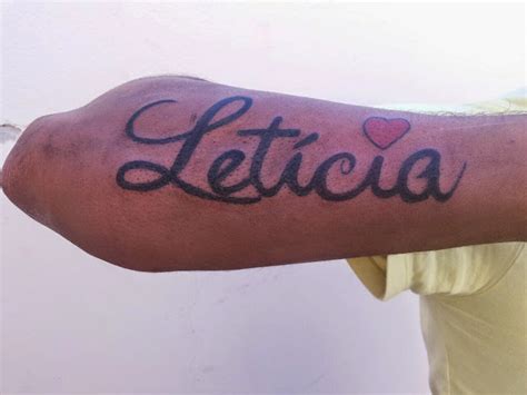 tatuagem nome leticia|Nombre leticia tatuaje